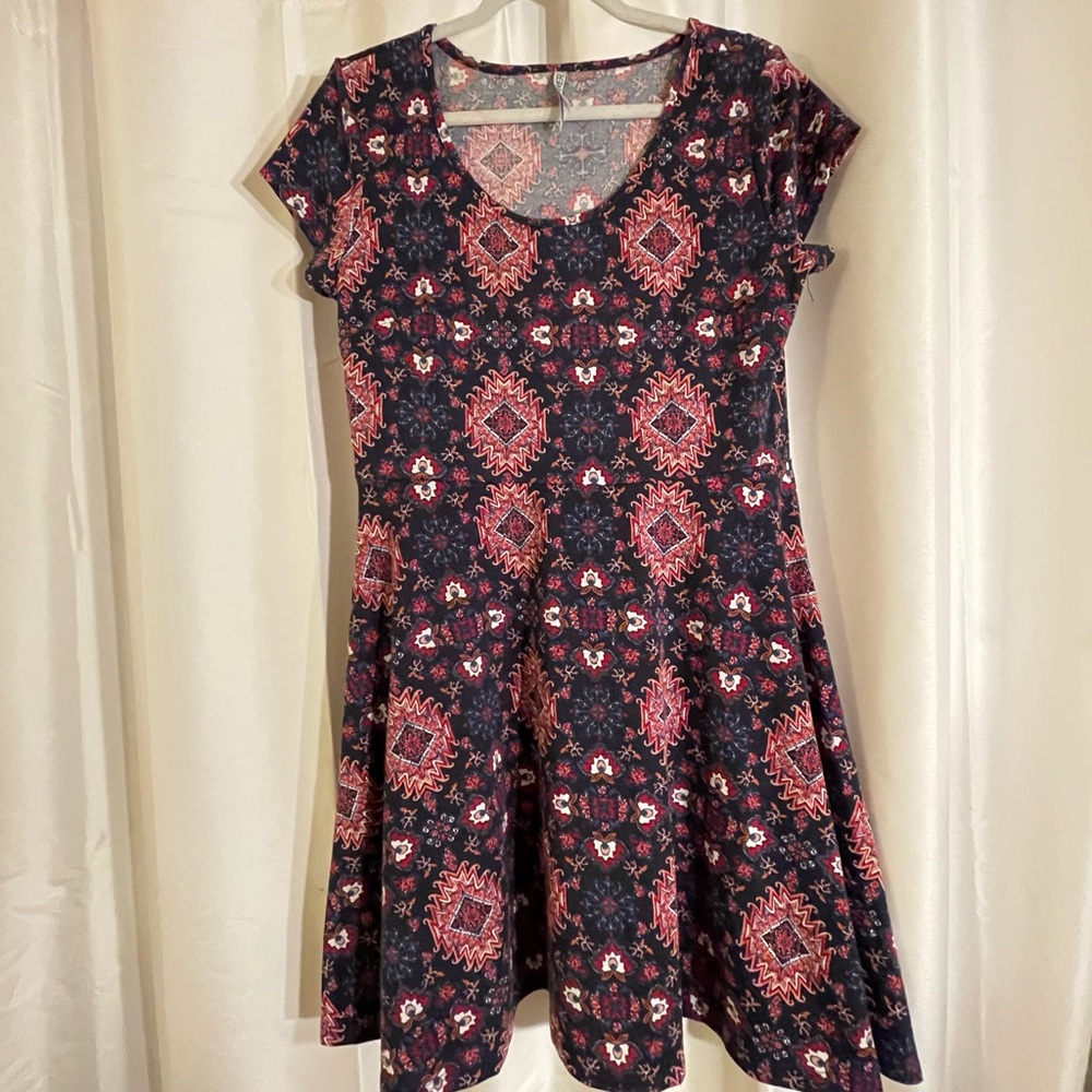Wallflower Darling dress/tunic  L short sleeve red white and blue worn once